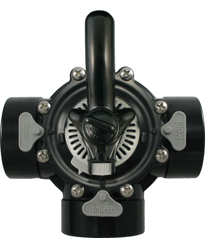 2 In X 2 1/2 In 3 Way Diverter Valve-Blk - VALVES